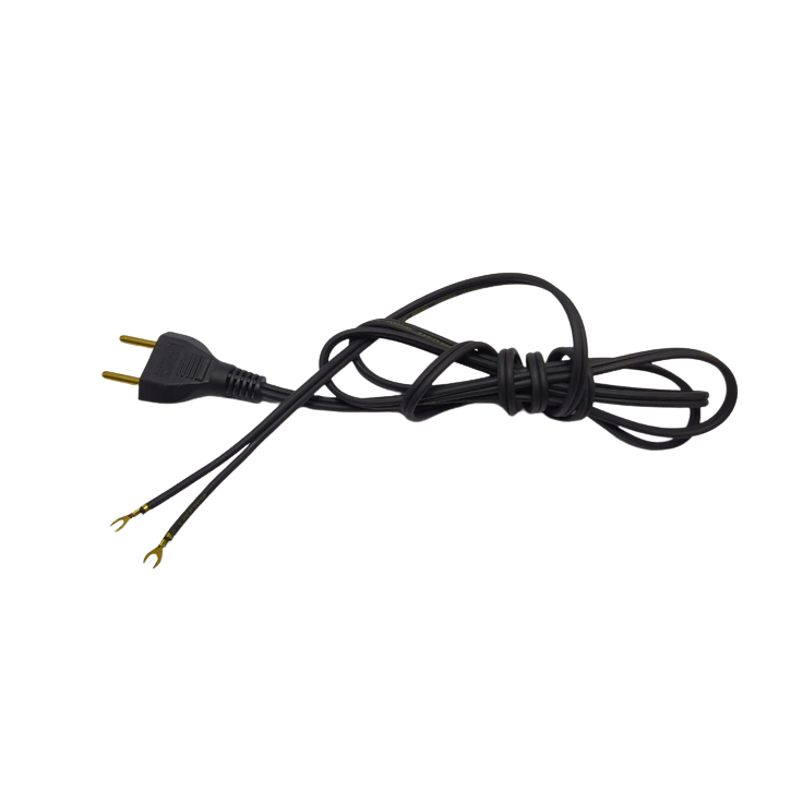 Fio de Ferro GE Antichama 2X0,75 mm2 Terminal Y HPE Forquilha Preto Cabo Cordão