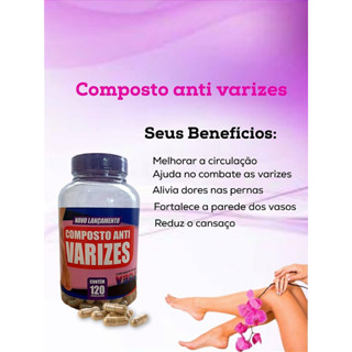 Composto Anti Varizes 500mg 120 Cáps - Original