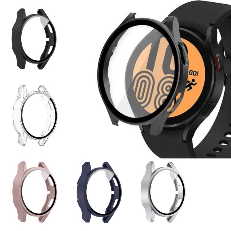 W.BILL Case Capa Bumper Vidro Temperado Proteção Para Relógio Smartwatch Para Galaxy Watch 4 5 5Pro - 40 44 45 em Oferta na Shopee
