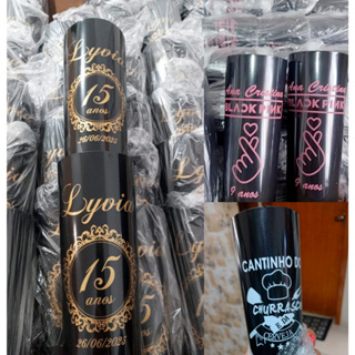 Kit de 50 copos long drink PRETOS personalizado em uma cor de gravação. em Oferta na Shopee