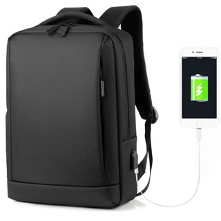 Mochila Notebook 15,6 Masculina Executiva Preta Saida Cabo Usb Fone P2 REF: 1908