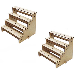 Kit 2 Piruliteiro escada mdf 4 degraus porta pirulito doce decoração mesa de festa em Oferta na Shopee