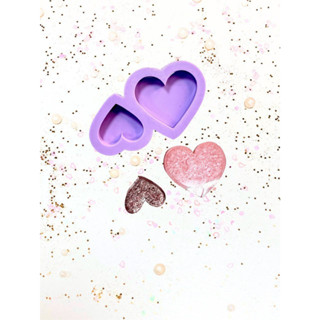 R494 MOLDE DE SILICONE CORAÇÃO PINGENTE RESINA DECORAR