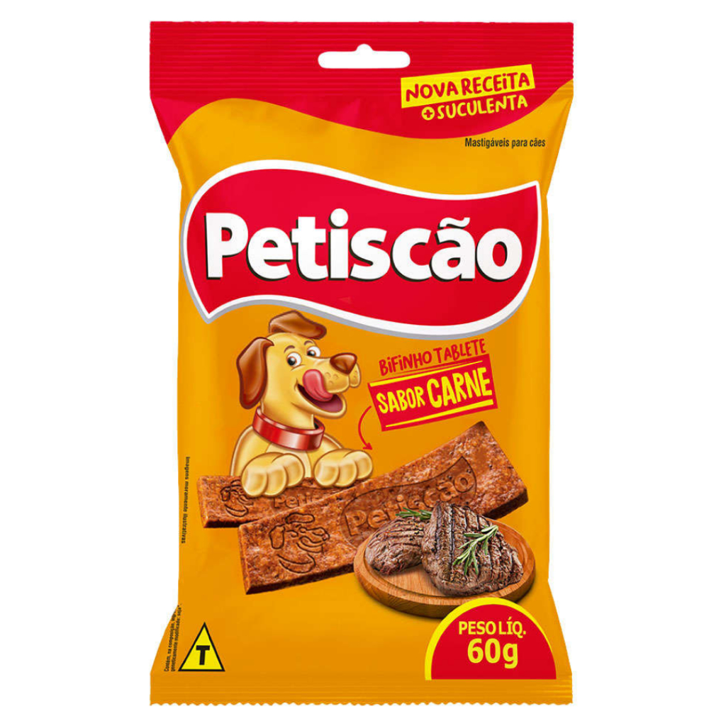 Bifinho Petiscão Tablete para Cães Sabor Carne 60g em Oferta na Shopee