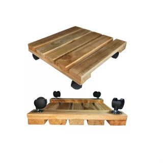 Suporte em Madeira Com Rodinha Para Vasos De Planta suporta até 50kg