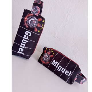 Estojo Escolar  com duas Divisórias Personalizado times em Oferta na Shopee