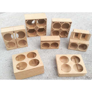 Caixa para miniaturas de carro estrutura crua em mdf para alto falantes de 4cm