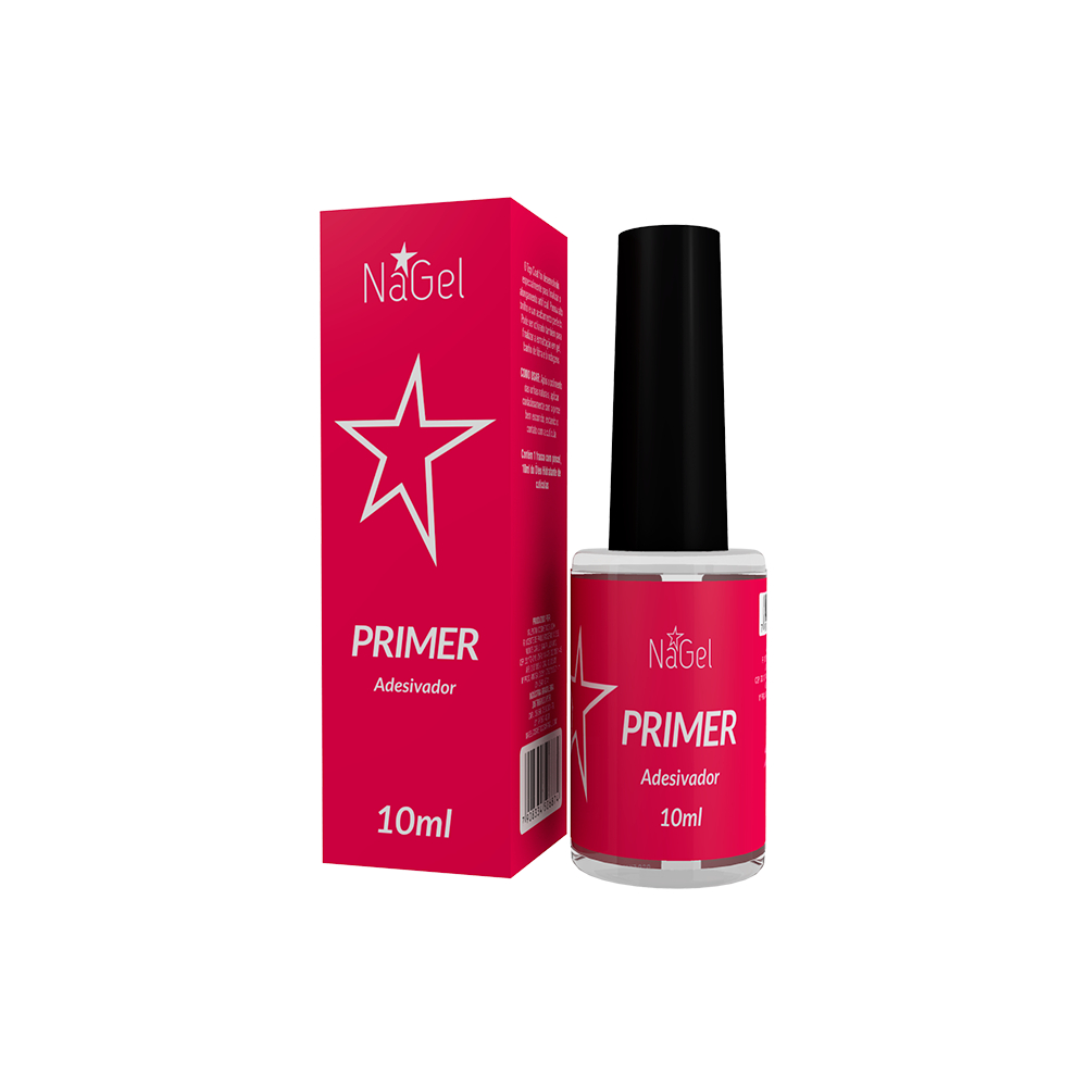 Primer Adesivador 10ml - Nagel Cosméticos - Fixador Sem Ácido de Fibras Nail Bonder - Seca sem Cabine