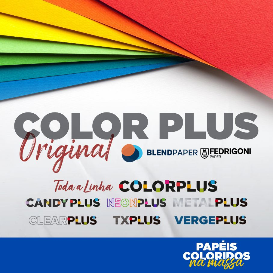 Papel Color Plus 30,5x30,5 cm - 180g - 6 Folhas | O verdadeiro Color Plus!