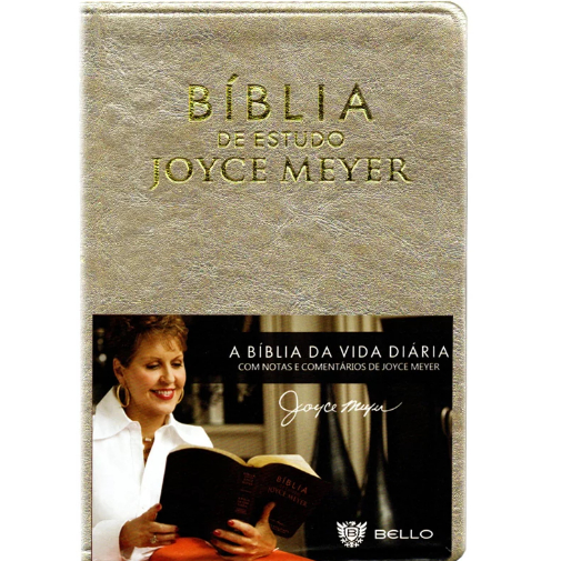 Biblia de Estudo Joyce Meyer Dourada em Oferta na Shopee