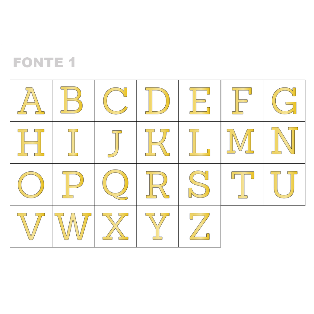 Kit 10/20/30/40/50 Apliques de Letras para Laços e Artesanato de Acrílico Espelhado 2,5cm Altura