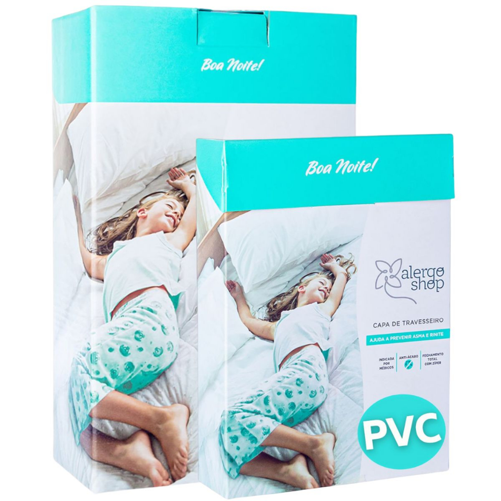 Kit Capa Colchão Berço 15cm E Capa Travesseiro 100% PVC - Alergoshop
