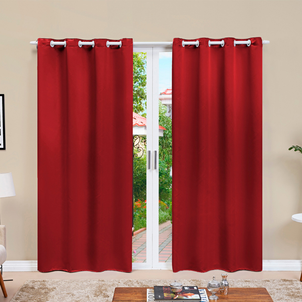 Cortina Lisa Blackout Corta Luz Para Varão Simples 2,80 X 2,50 Metros