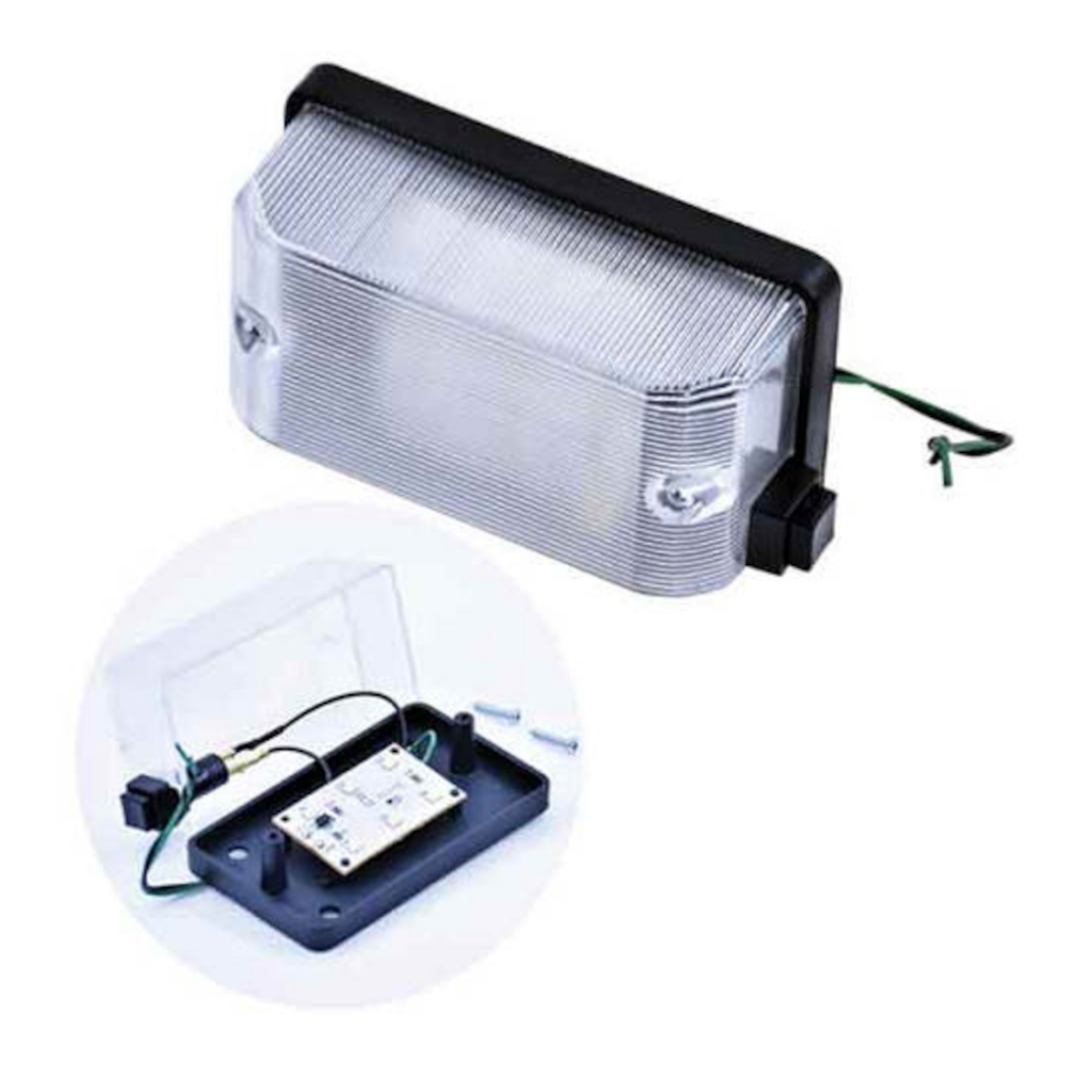 Lanterna de Teto Interna Baú Adaptação Com Interruptor LED 12V - Cristal
