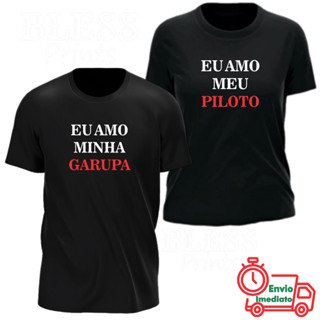 Kit Casal 2 Camisetas (Piloto e Garupa) Conjunto Namorados
