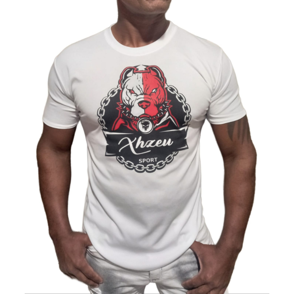 Camiseta Manga Curta Longline Academia Musculação Fitness xhzeu