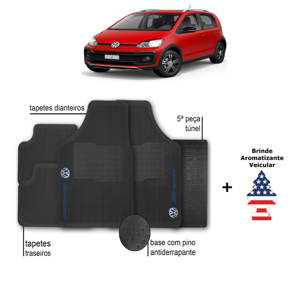 Tapete Up Volkswagen Automotivo Borracha + Aromatizante em Oferta na Shopee