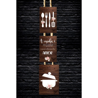 Kit placa decorativas de MDF Com Corda 10X15