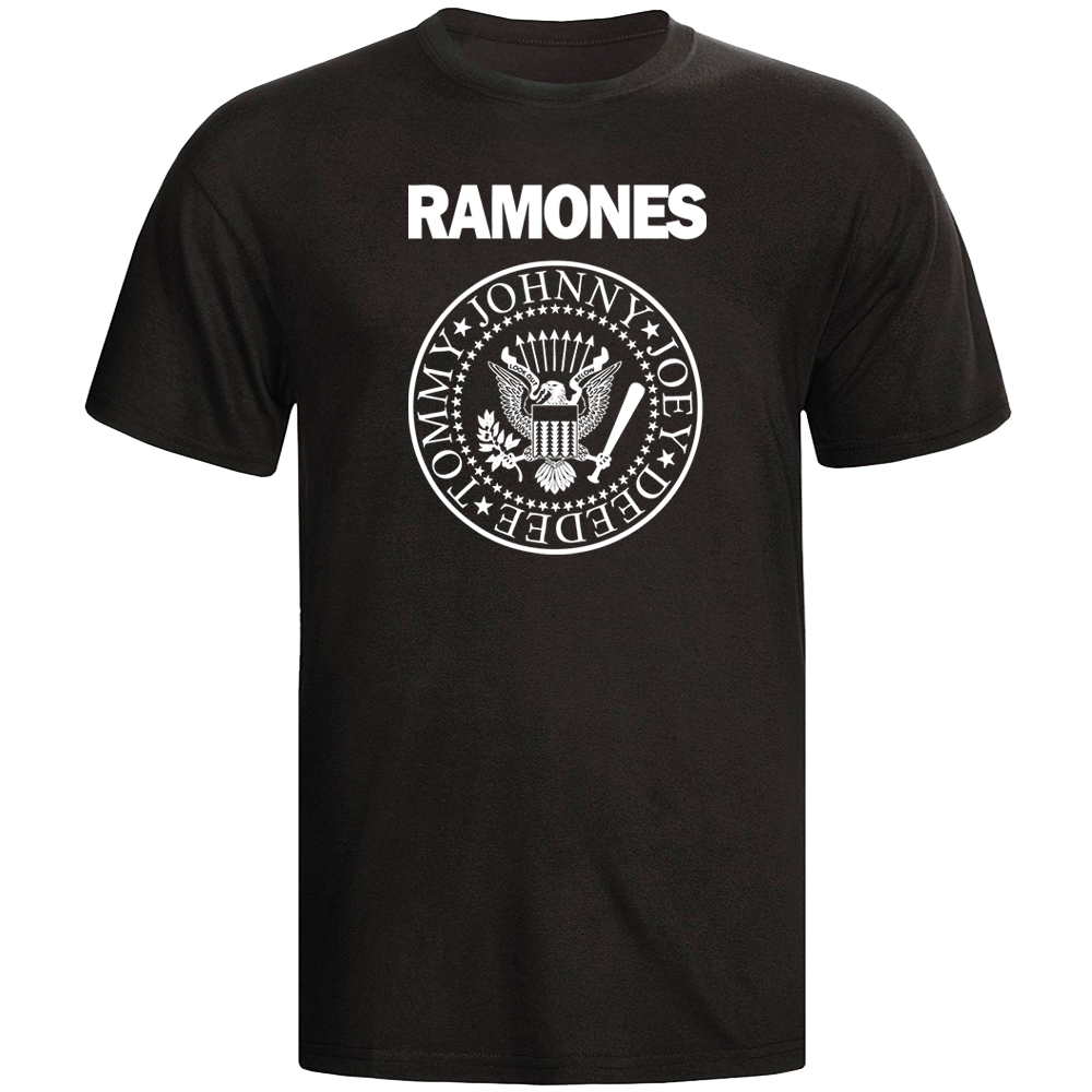 Camiseta de Algodão Bandas de Rock Ramones em Oferta na Shopee