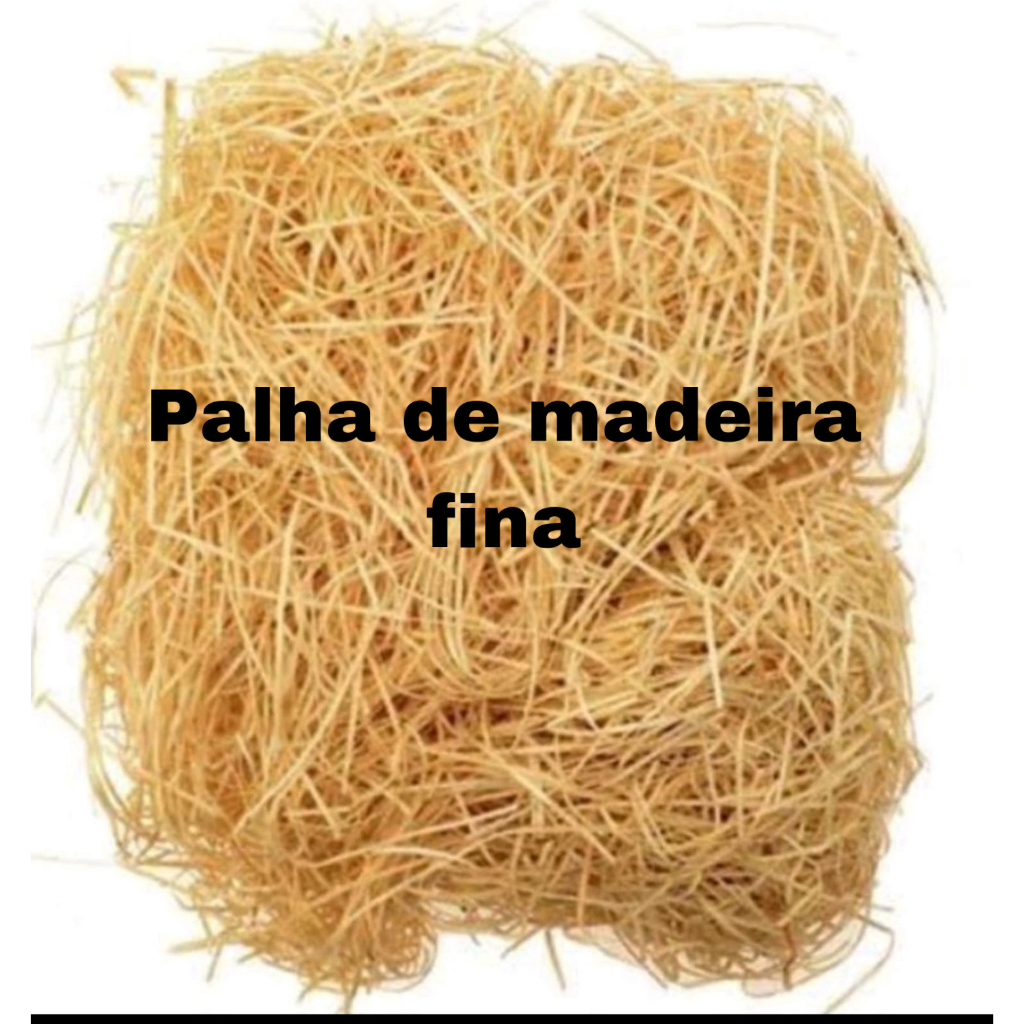 Palha de madeira fina 50 gramas