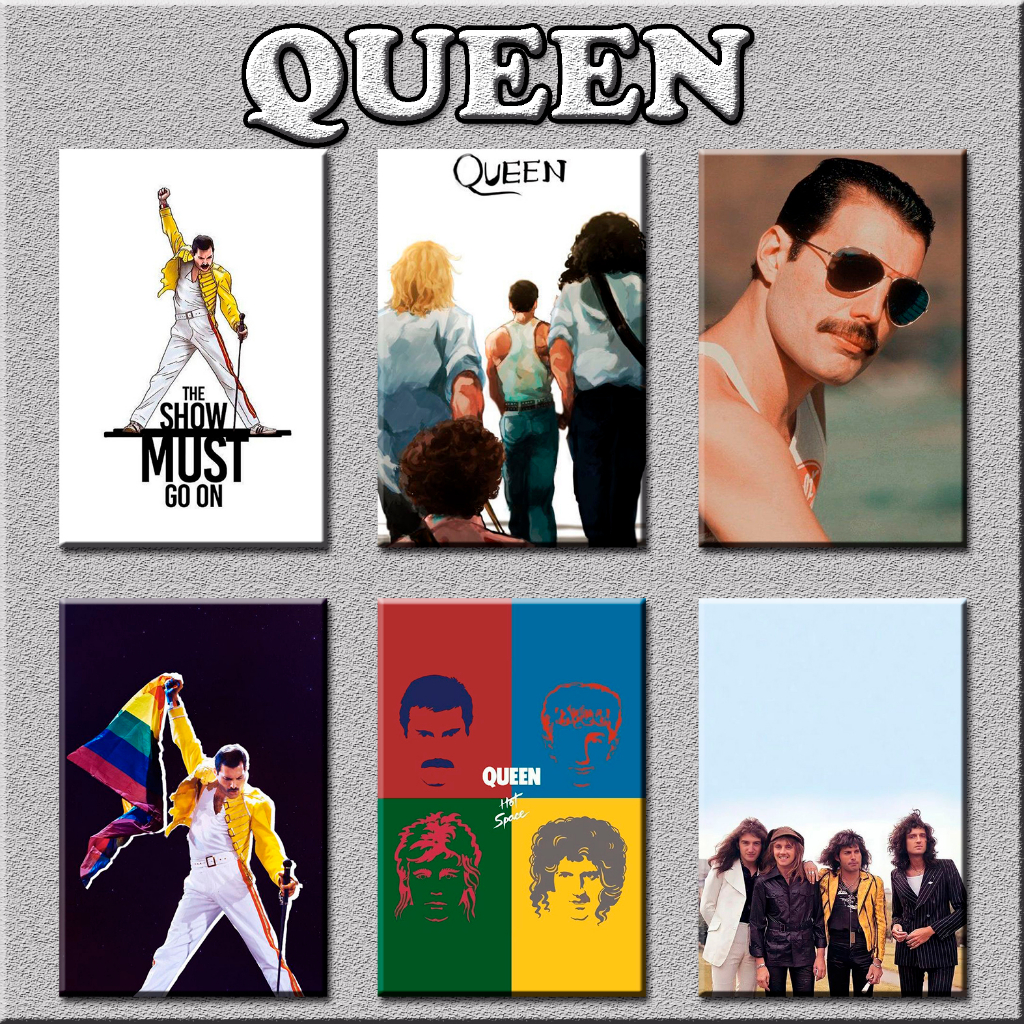 Placas Decorativas Bandas Queen Quadros Freddie Mercury 13x20cm