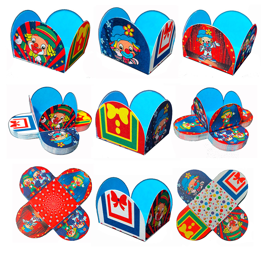 Forminhas Patati Patata 4 Pétalas Palhaço Doce Brigadeiro Festa Infantil Doces em Oferta na Shopee