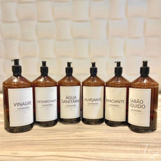 Kit lavanderia - frasco âmbar 1L