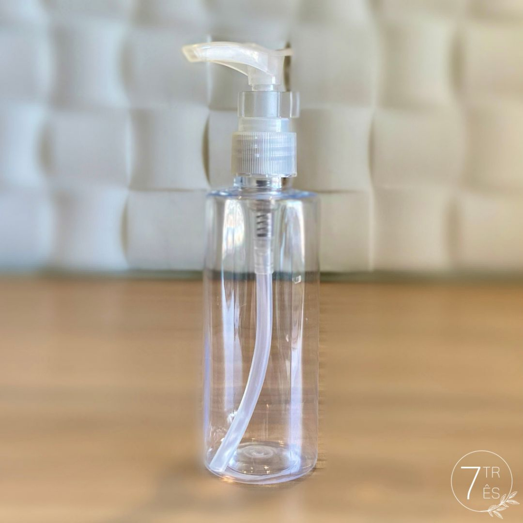 Kit viagem - frascos de 100ml para viagem sem etiqueta em Oferta na Shopee