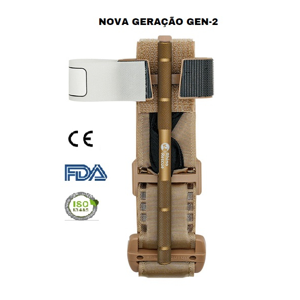 🇧🇷  Rhino Rescue Torniquete Profissional  Metal homologado COM NOTA FISCAL - IFAK APH MARCH1 ANVISA
