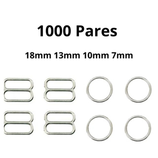 1000  Pares De Regulador e Argola de Metal Para Alça de Sutiã . em Oferta na Shopee