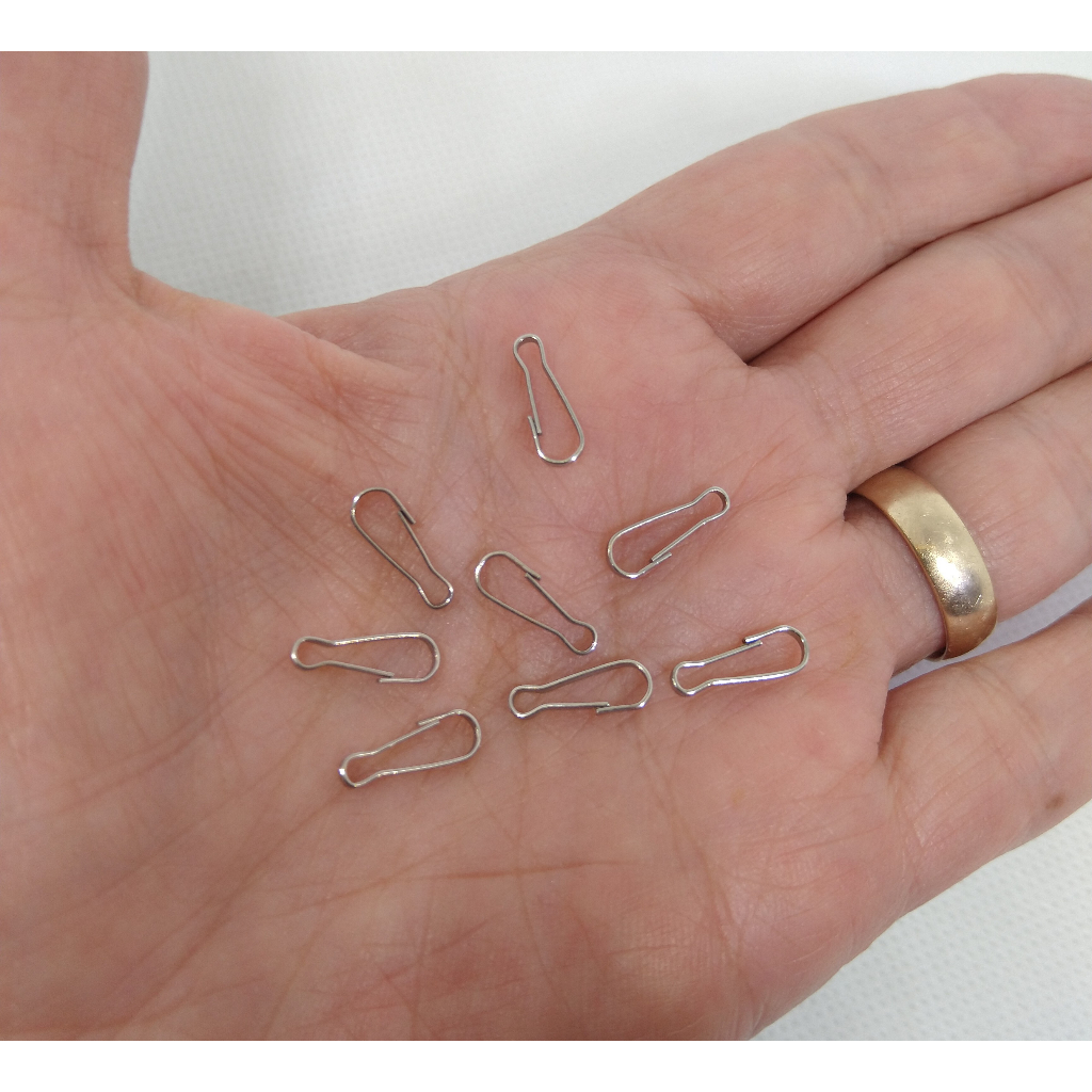 100 Fechos Gancho 1,2 MM ALTURA x 4,5 LARGURA Prateado Artesanatos em Geral, Chaveiros em Oferta na Shopee