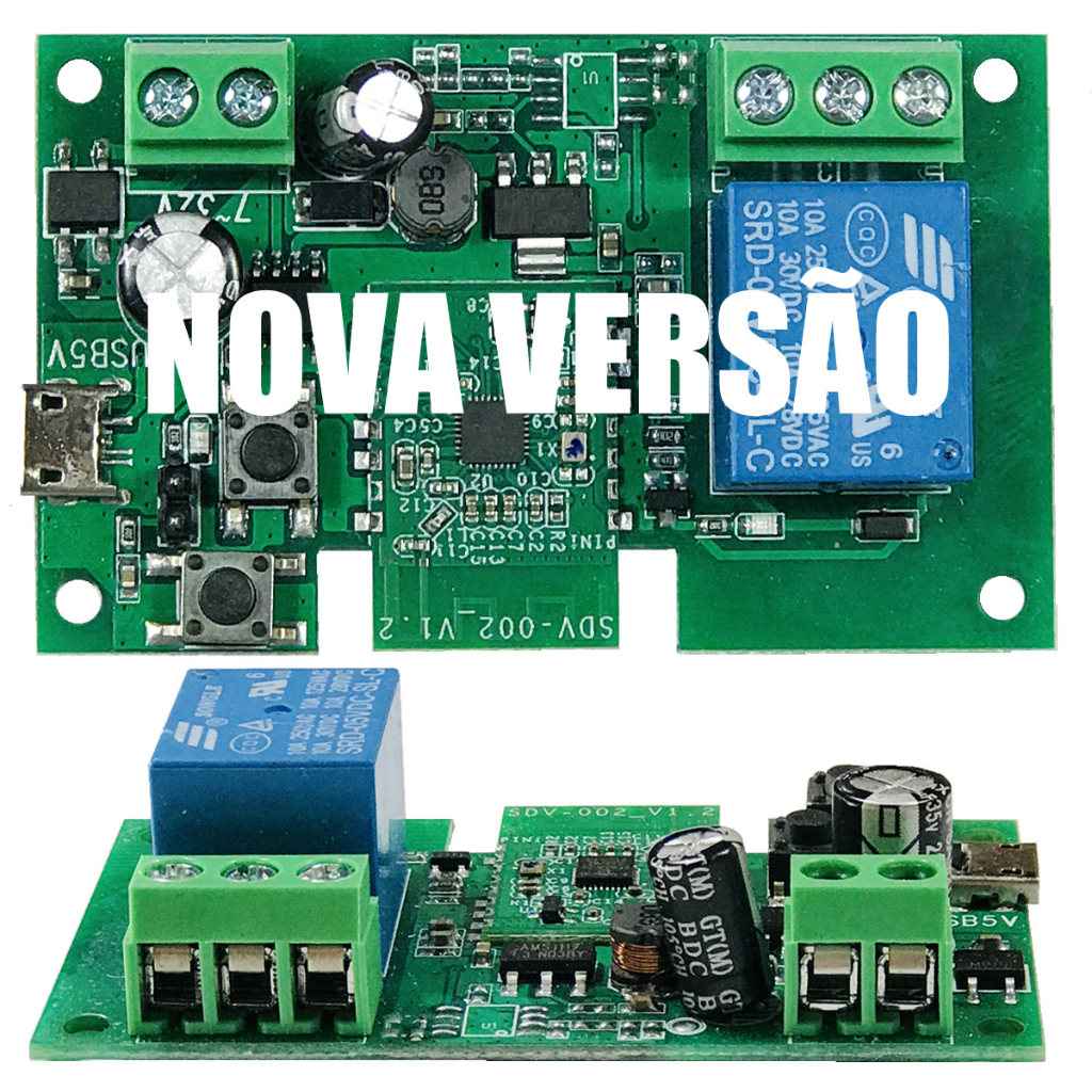 Sonoff Wifi Pulso Botoeira Portão Fechadura Elétrica Garagem