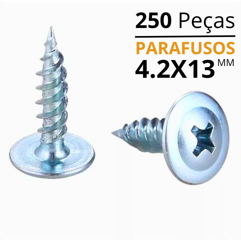 Parafuso Fixaçao Forro Pvc / Drywall 4,2x13 250 Pçs