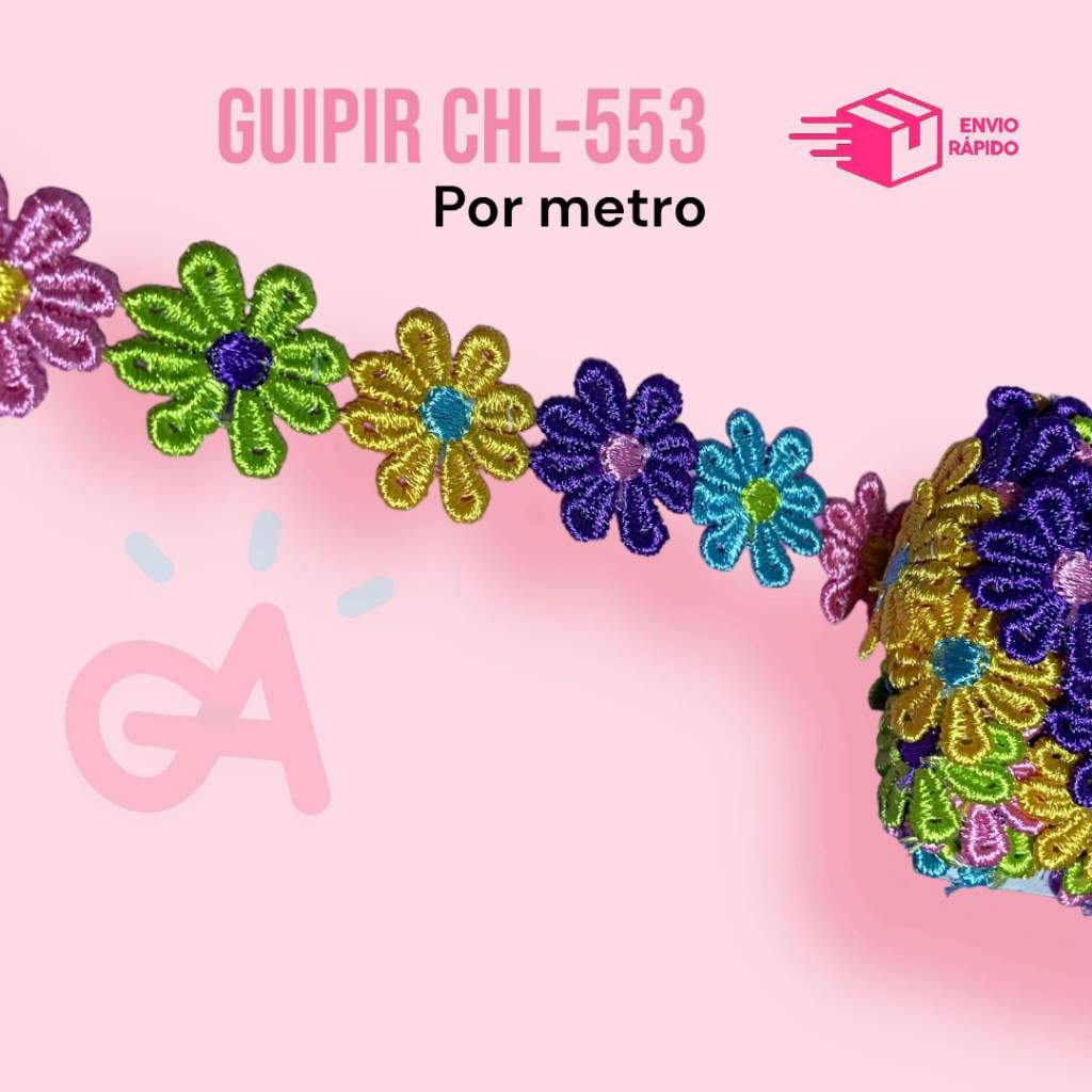 Renda Guipir CHL 553 - Multicor - 1 metro
