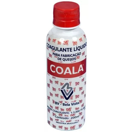 Coagulante líquido para fabricação de queijo Coala 200ml - Coalho para fazer queijo