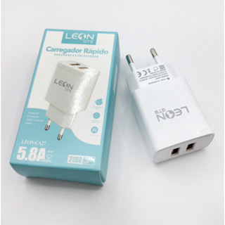 Adaptador de plugue de carregador USB duplo de carga rápida 5,8A