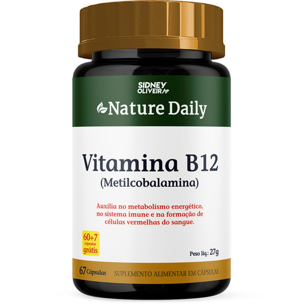 Vitamina B12 Metilcobalamina 60 Cápsulas Nature Daily