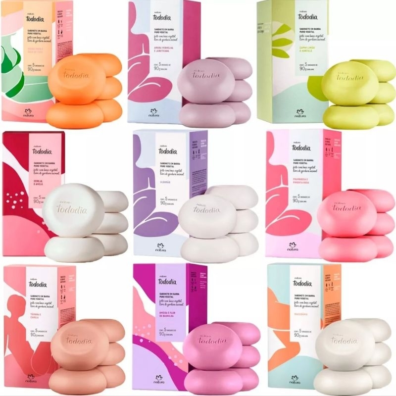 Sabonete Todo dia NATURA Caixa com 5 unidades Fragancia à escolher