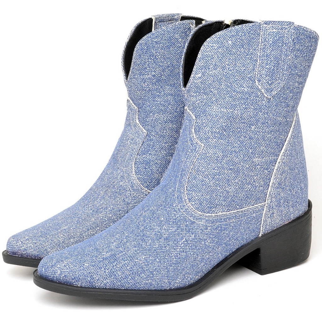 Bota Country Dubuy Feminina Western Jeans 1701FG em Oferta na Shopee