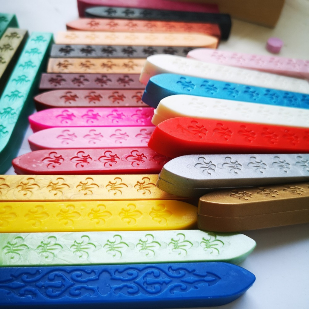 5 Bastões De Cera Para Lacre De Cartas Varias Cores, Sinete