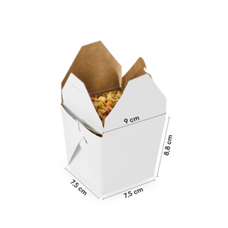 Box Antivazamento Yakisoba 500ml Branca (50 Unidades)