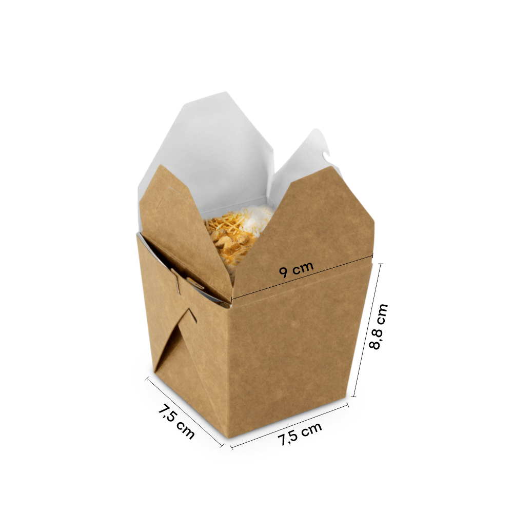 Embalagem Box Antivazamento 500ml Kraft (50 Unidades) em Oferta na Shopee