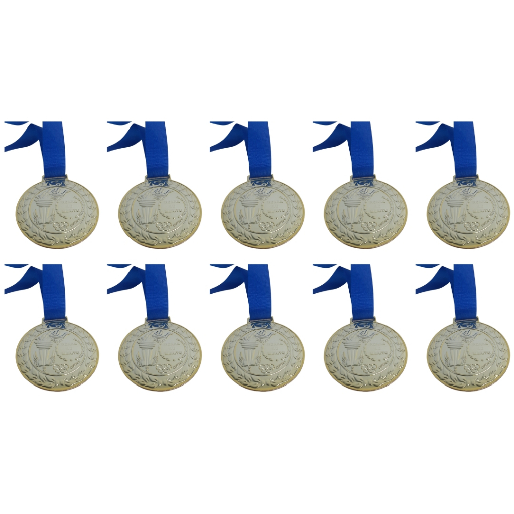 Kit C/10 Medalhas de Ouro Prata ou Bronze Honra ao Merito C/Fita 950