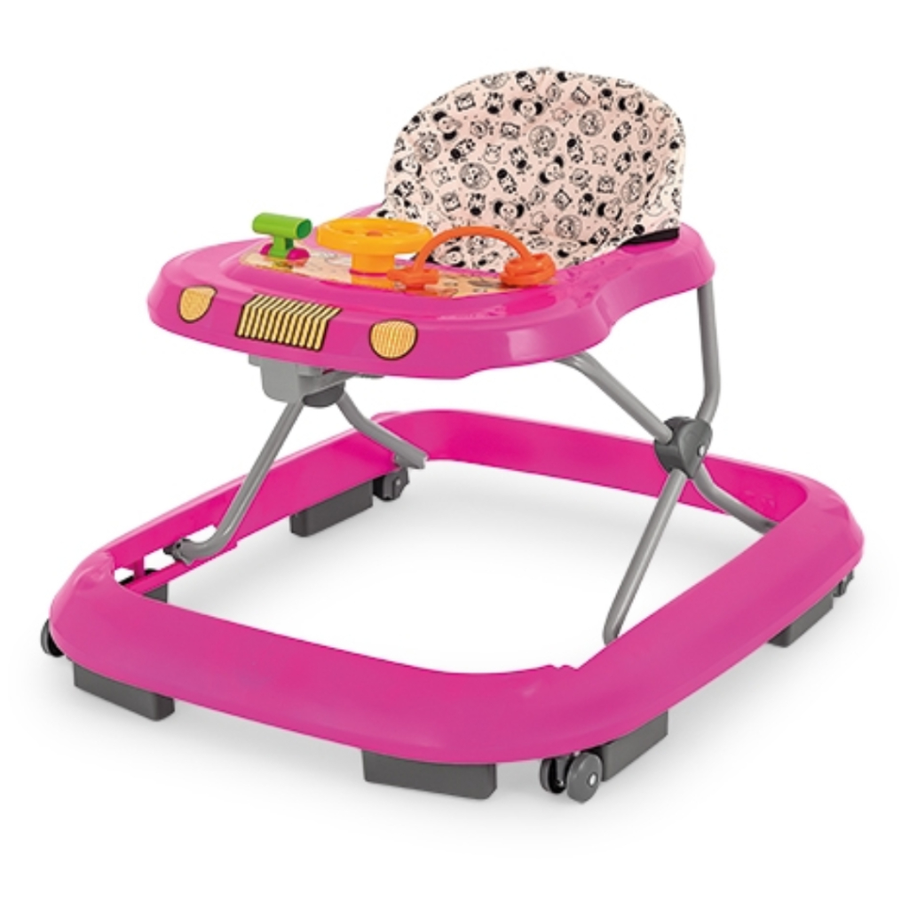 Andador Infantil Musical com regulagem Rosa - Tutti Baby