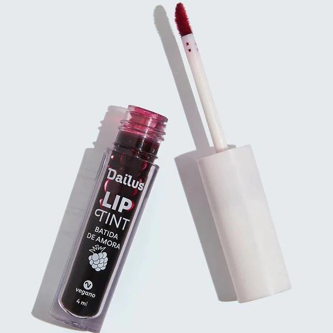 Lip Tint Gel Dailus Batida de Amora Vinho Natural Alta Fixação