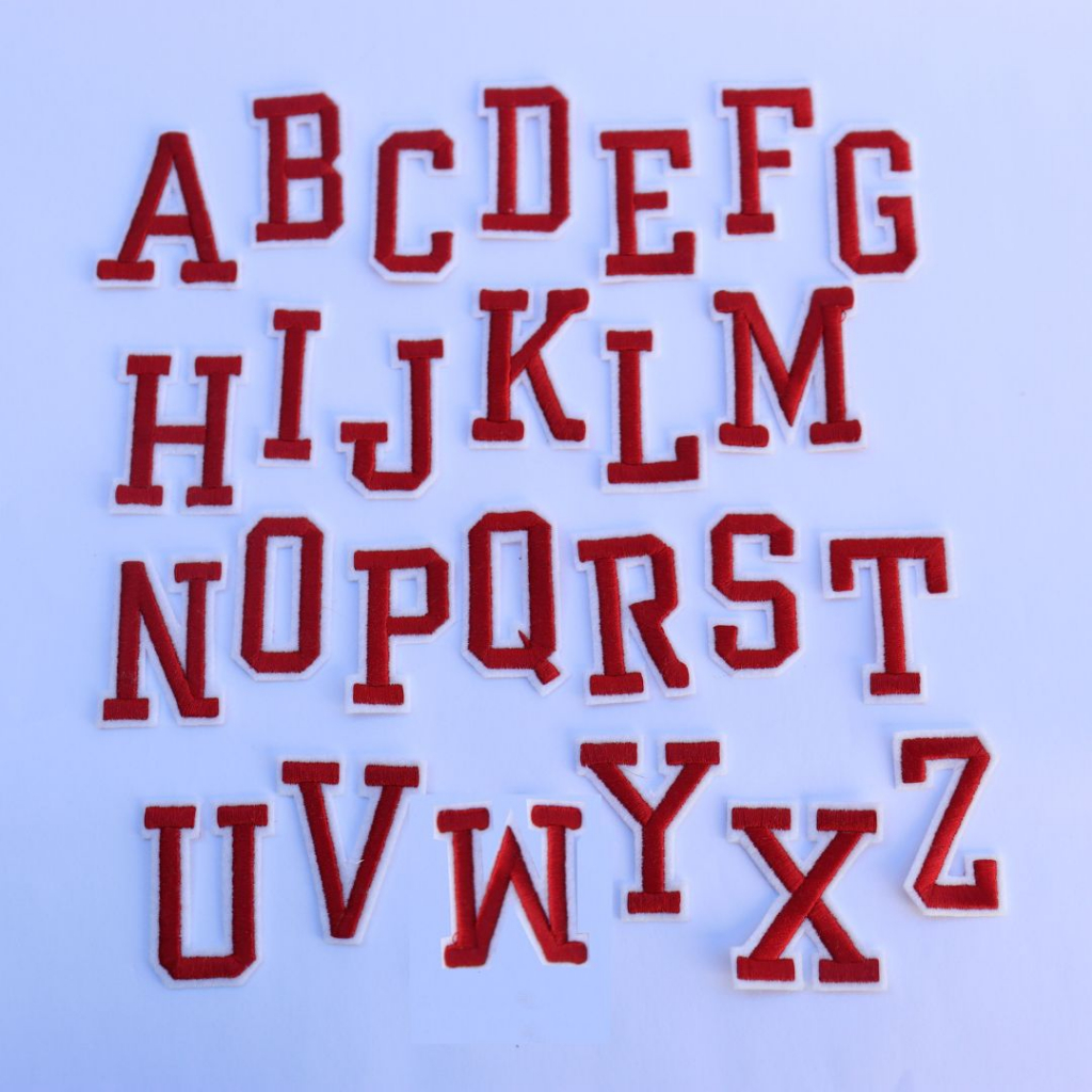 Aplique Termocolante Bordados com Letras Do Alfabeto, kit de letras a escolher em Oferta na Shopee