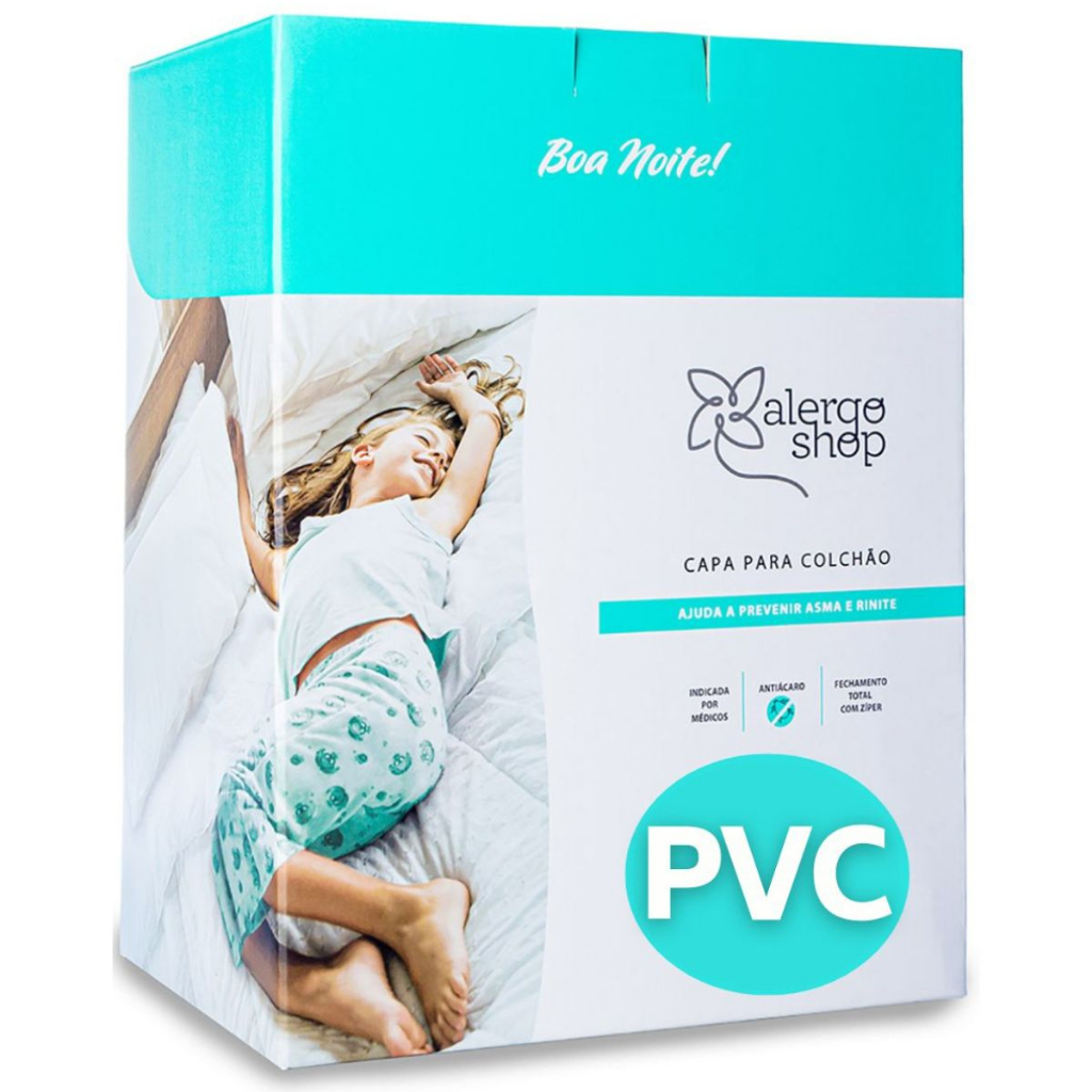 Capa Antiácaro Colchão Casal Queen 100% PVC 23cm - Alergoshop