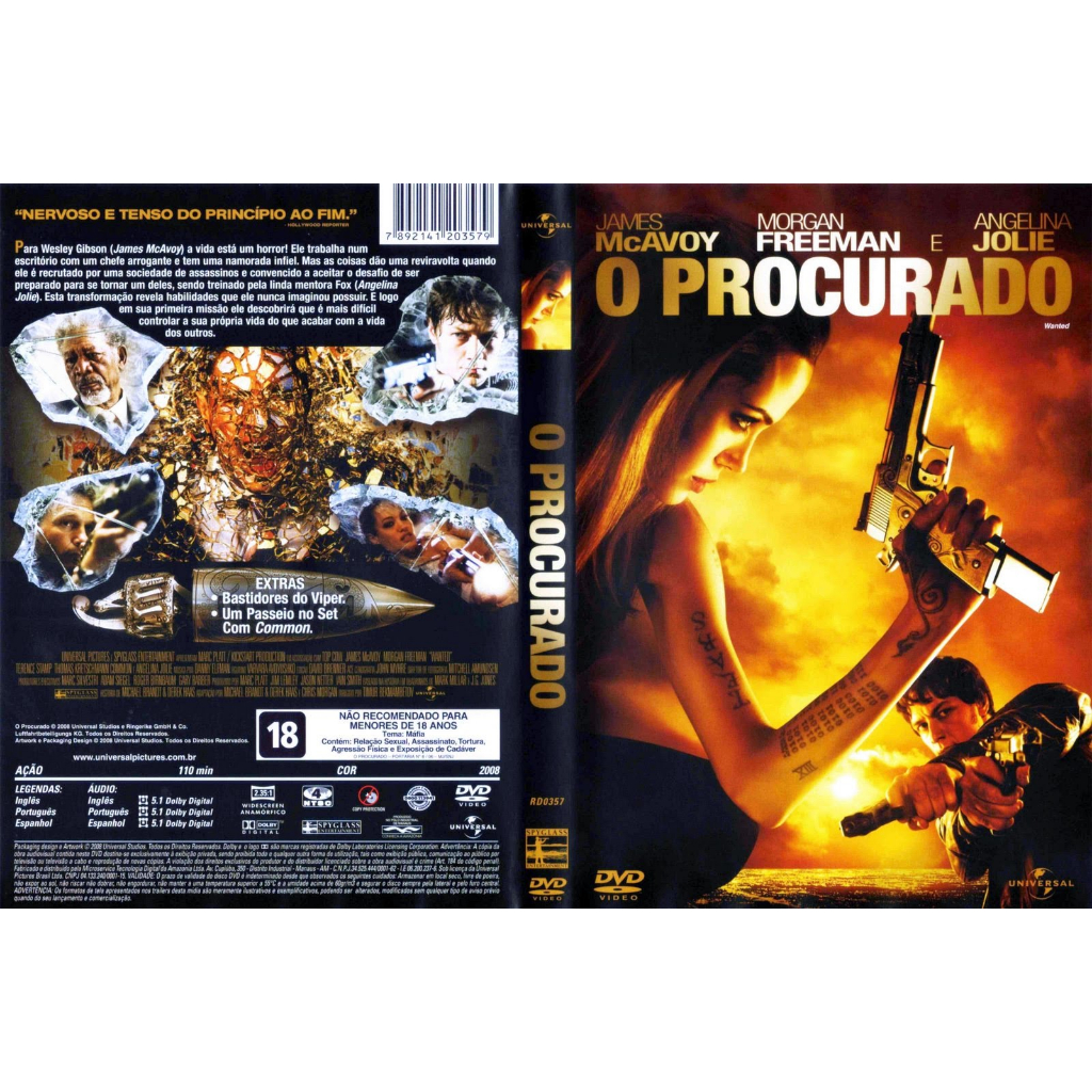 DVD O Procurado (Angelina Jolie e Morgan Freeman)