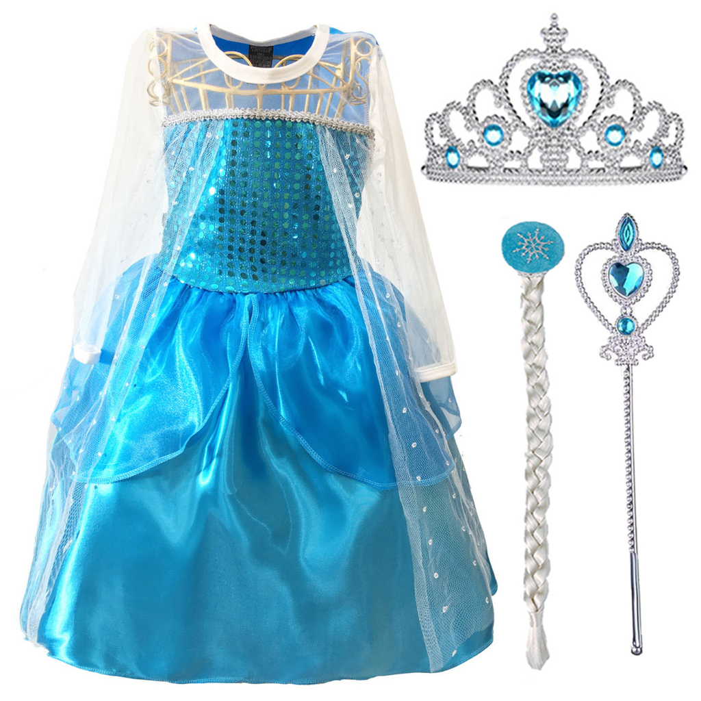 Fantasia Frozen Elsa Ana Vestido Princesa do Gelo