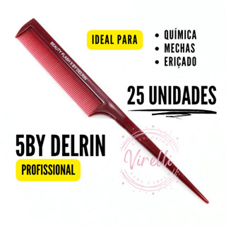 25 unidades Pente Profissional para Química Mechas e Eriçado 5by em Delrin